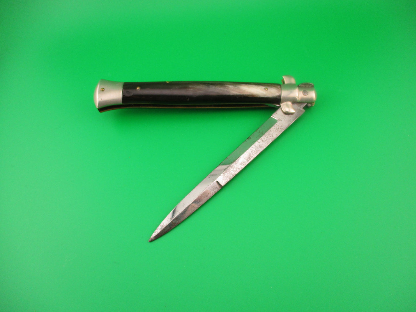No Stamp 28cm Italian Picklock 1950s Vintage Bayonet Horn automatic knife NICE