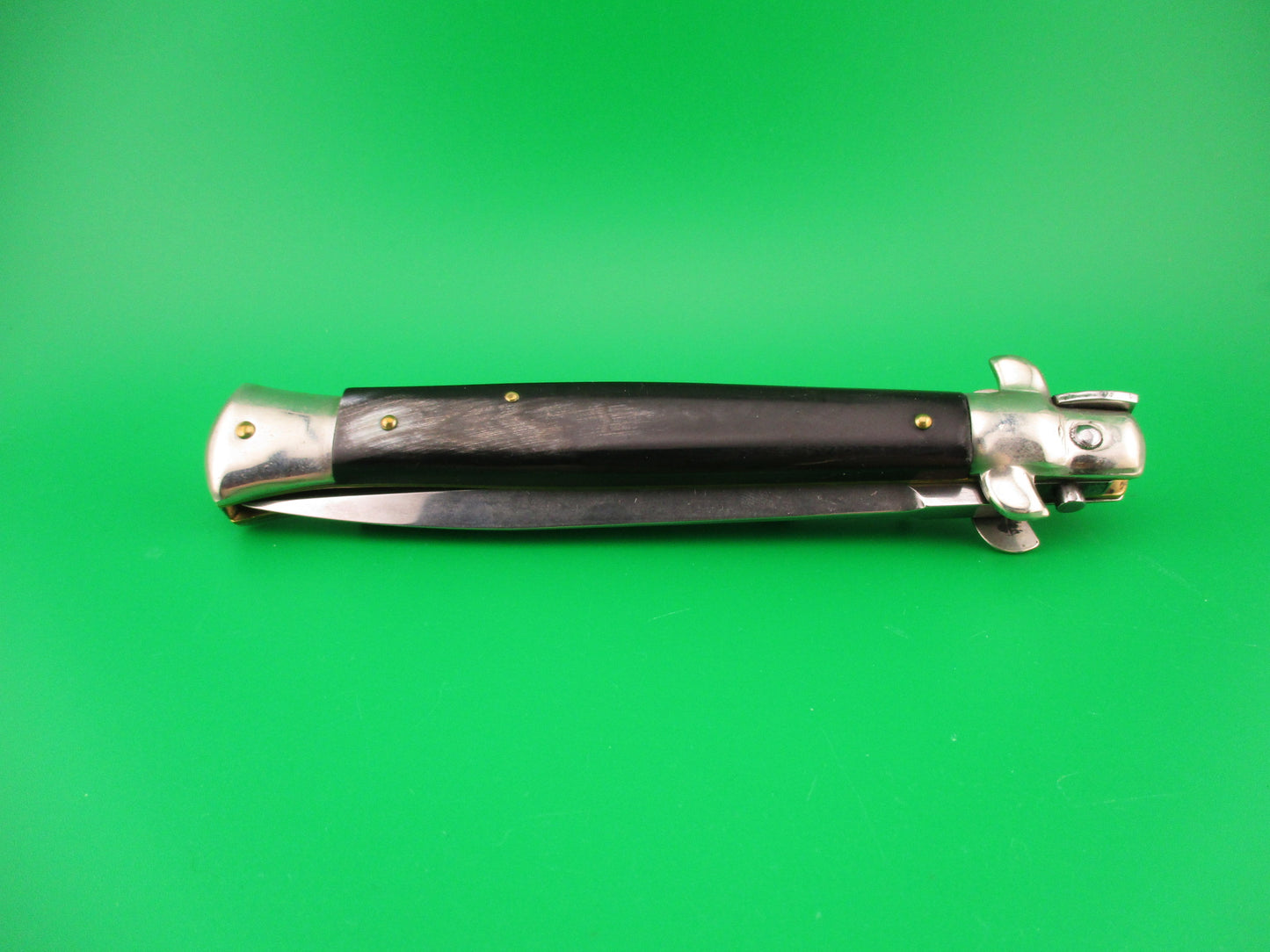 LATAMA WALT'S 28cm Classic Dark Horn Dagger Grind switchblade knife 5mm