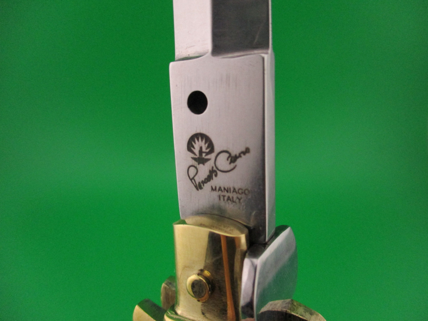 Renzo Pascotto Maniago Italy 30cm Italian Wasp body Picklock Brazilian Horn automatic knife