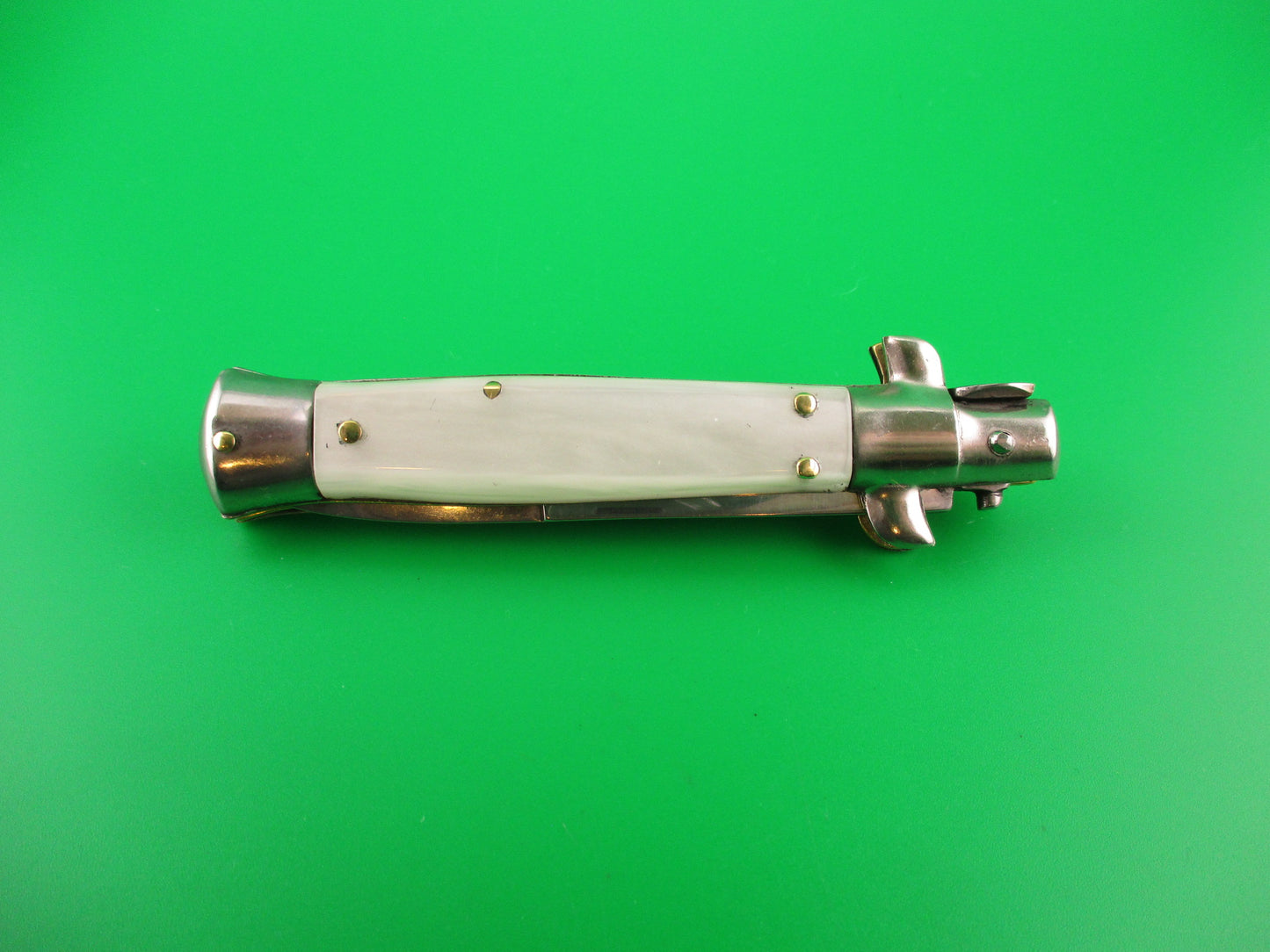 MANIAGO ITALY D.M. Dolphin 18cm Italian Picklock modern Pearlex automatic knife