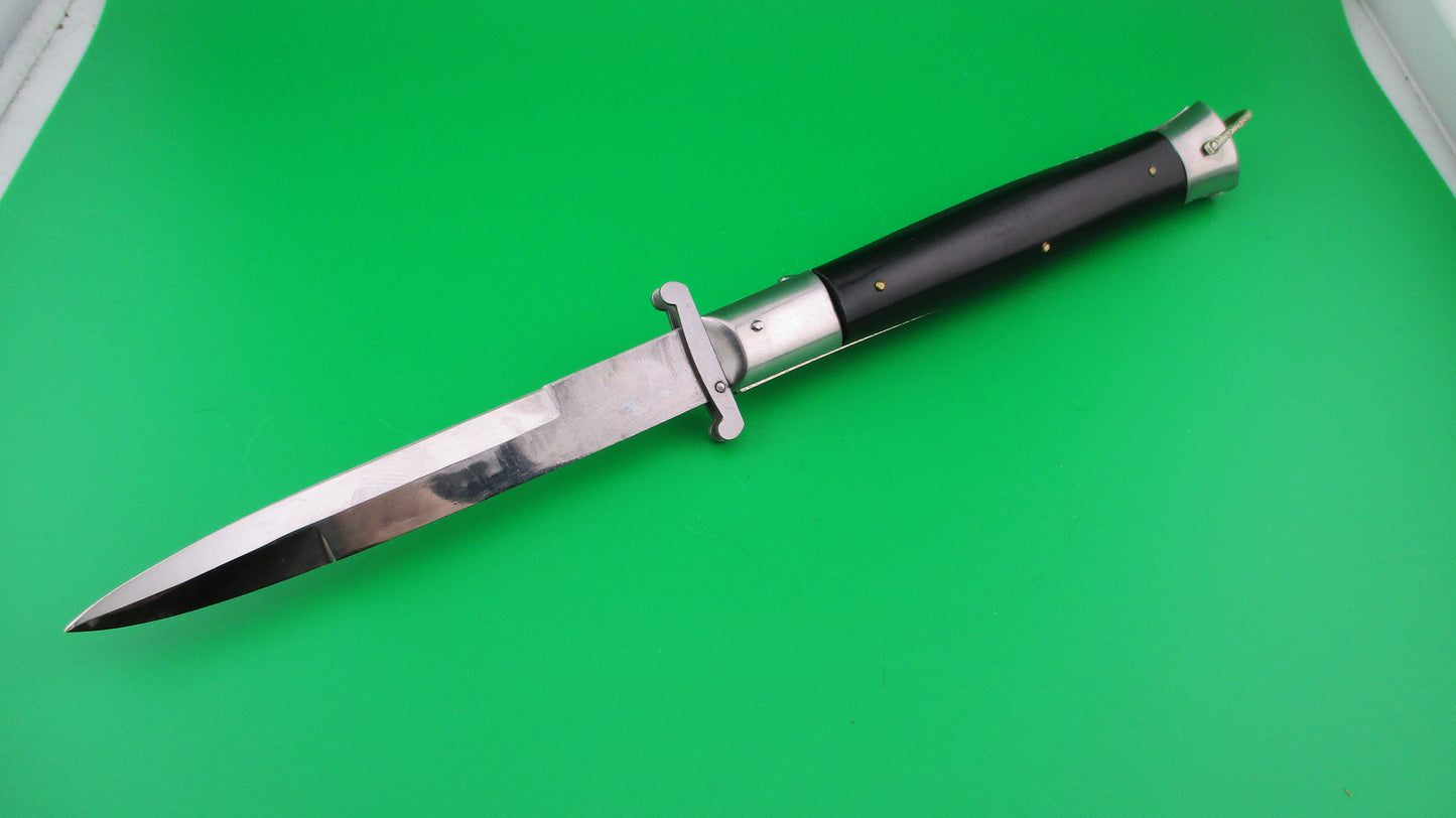 Rizzuto Estileto Milano 28cm Japanese Swing guard Black vintage automatic knife