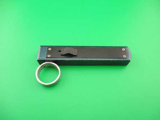 BLADE HQ USA 21cm TOMB RAIDER OTF DA Emerald Green & black automatic knife w finger ring