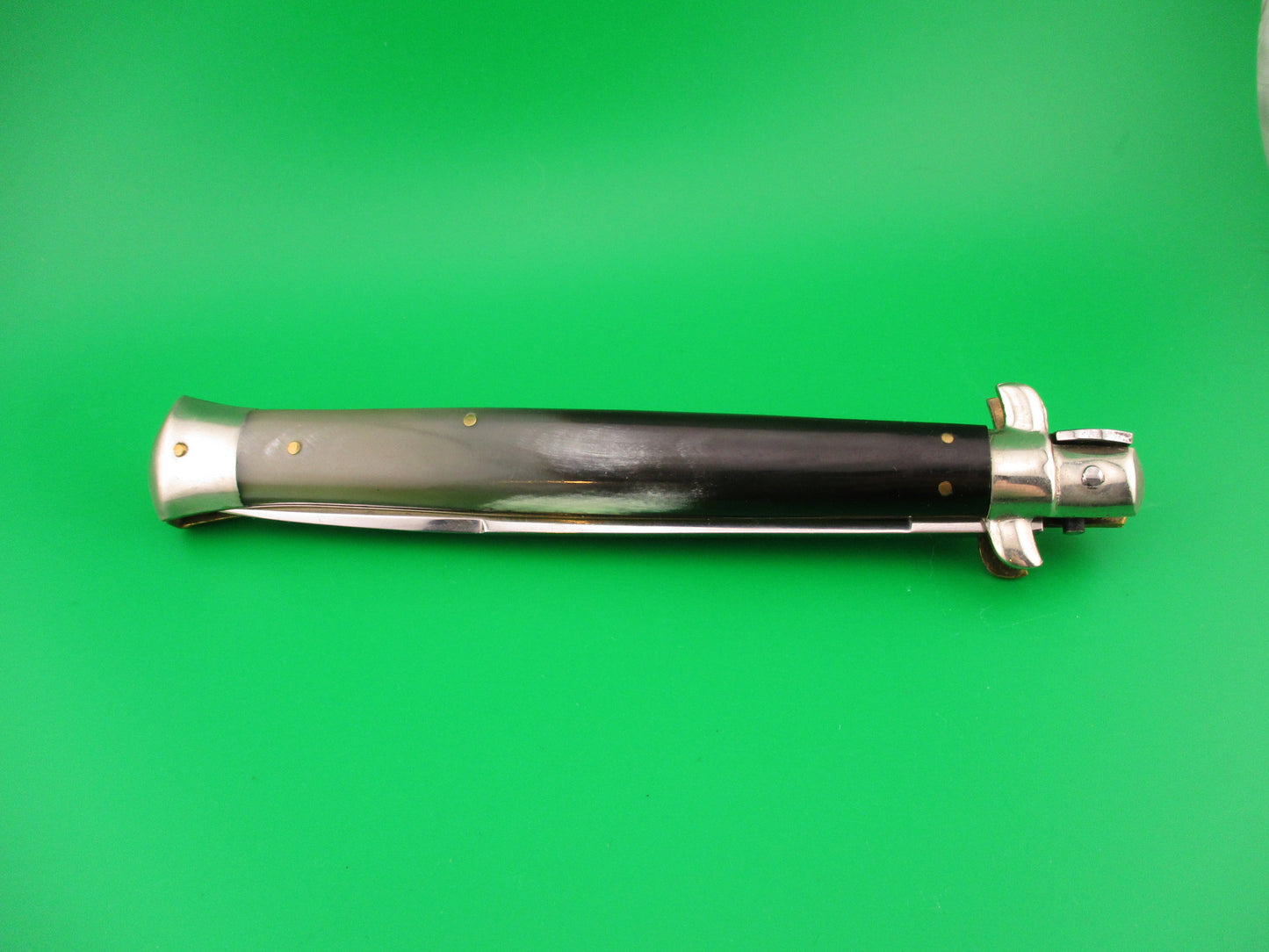 INOX 33cm Italian FAT Transitional Swedge Brazilian Horn Vintage 1960s automatic knife