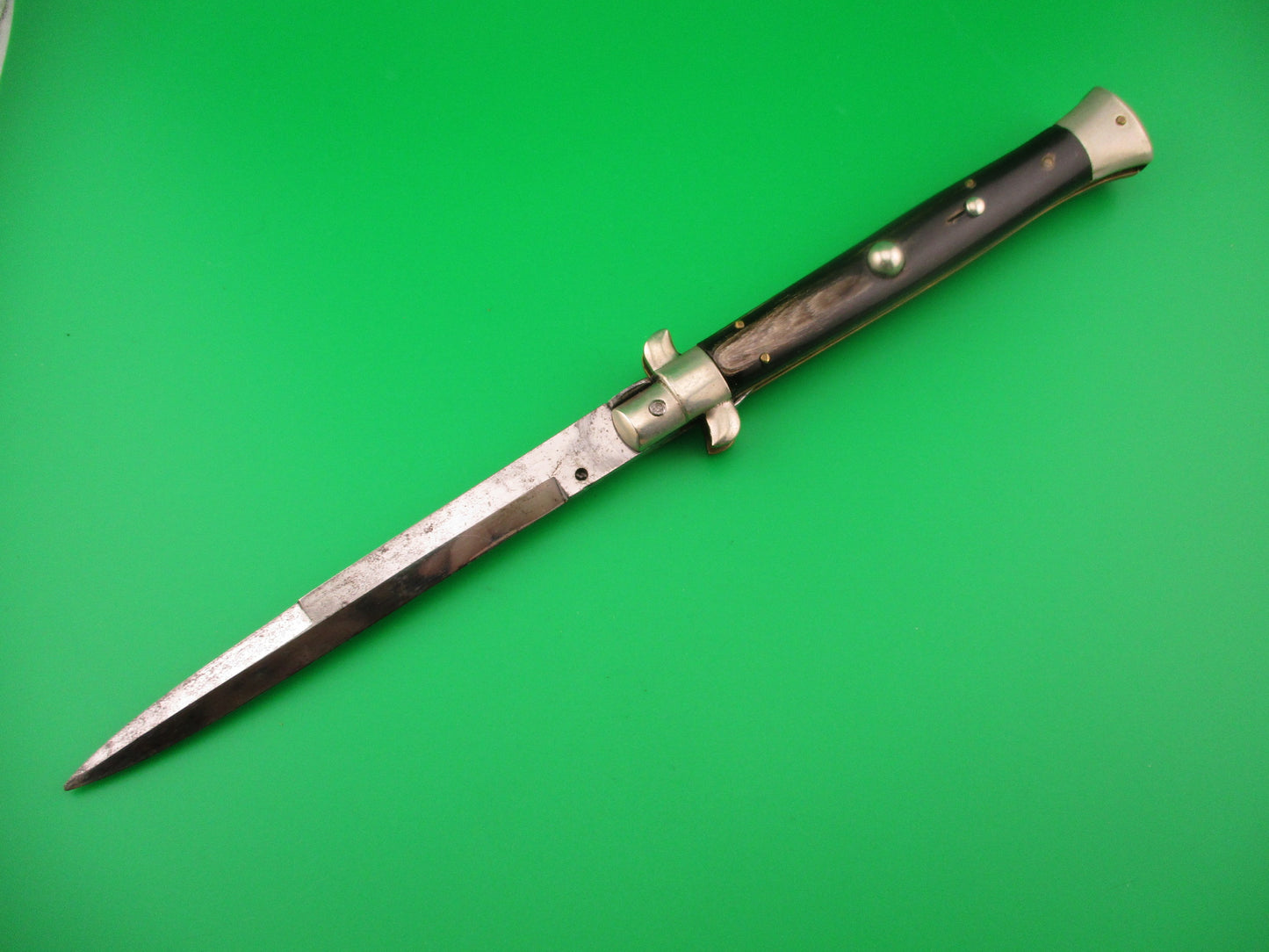 No Stamp 28cm Italian Picklock 1950s Vintage Bayonet Horn automatic knife NICE