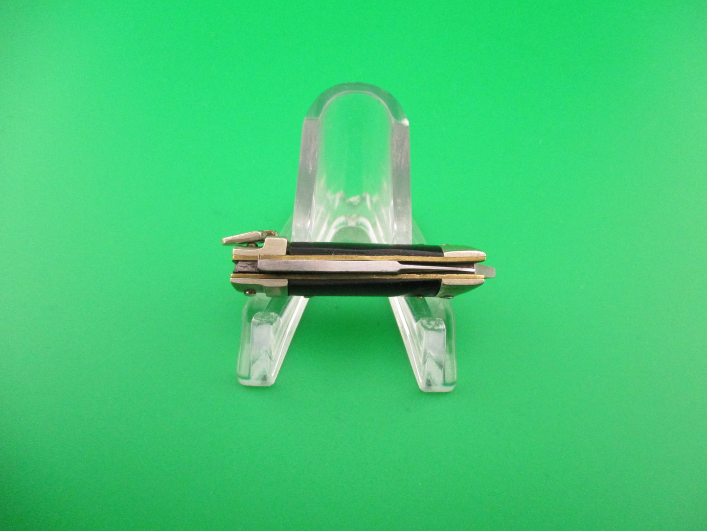 STAINLESS 7cm Japanese Mini Lever Slant Bolster automatic keychain knife