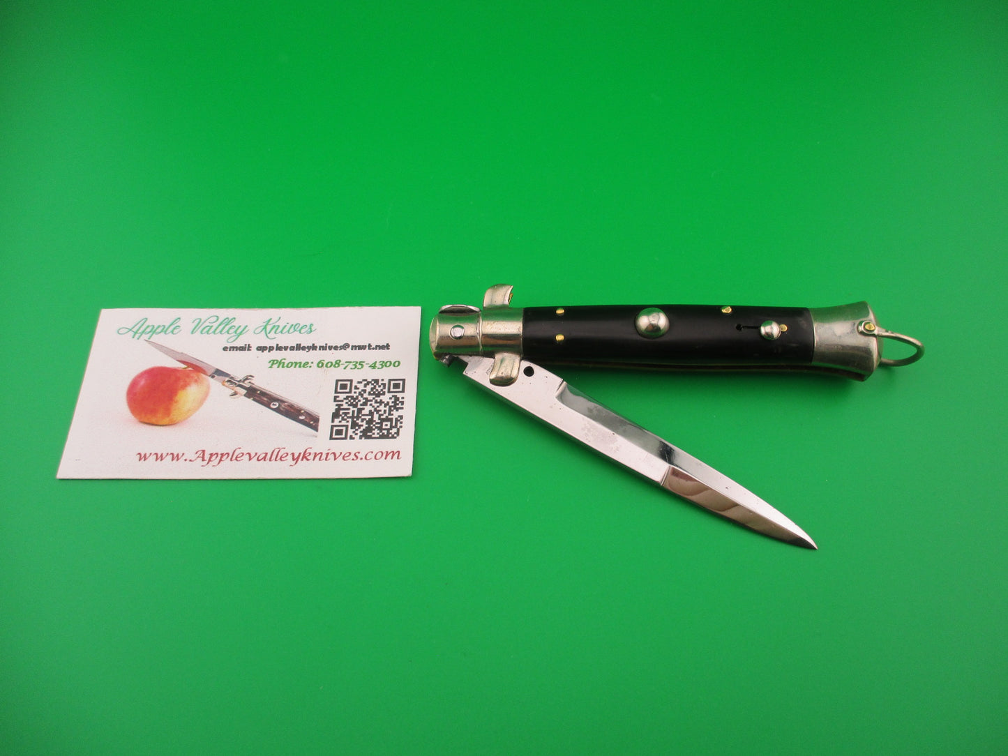 MAURO MARIO 20cm Italian Picklock 1950s bayonet automatic knife w lanyard