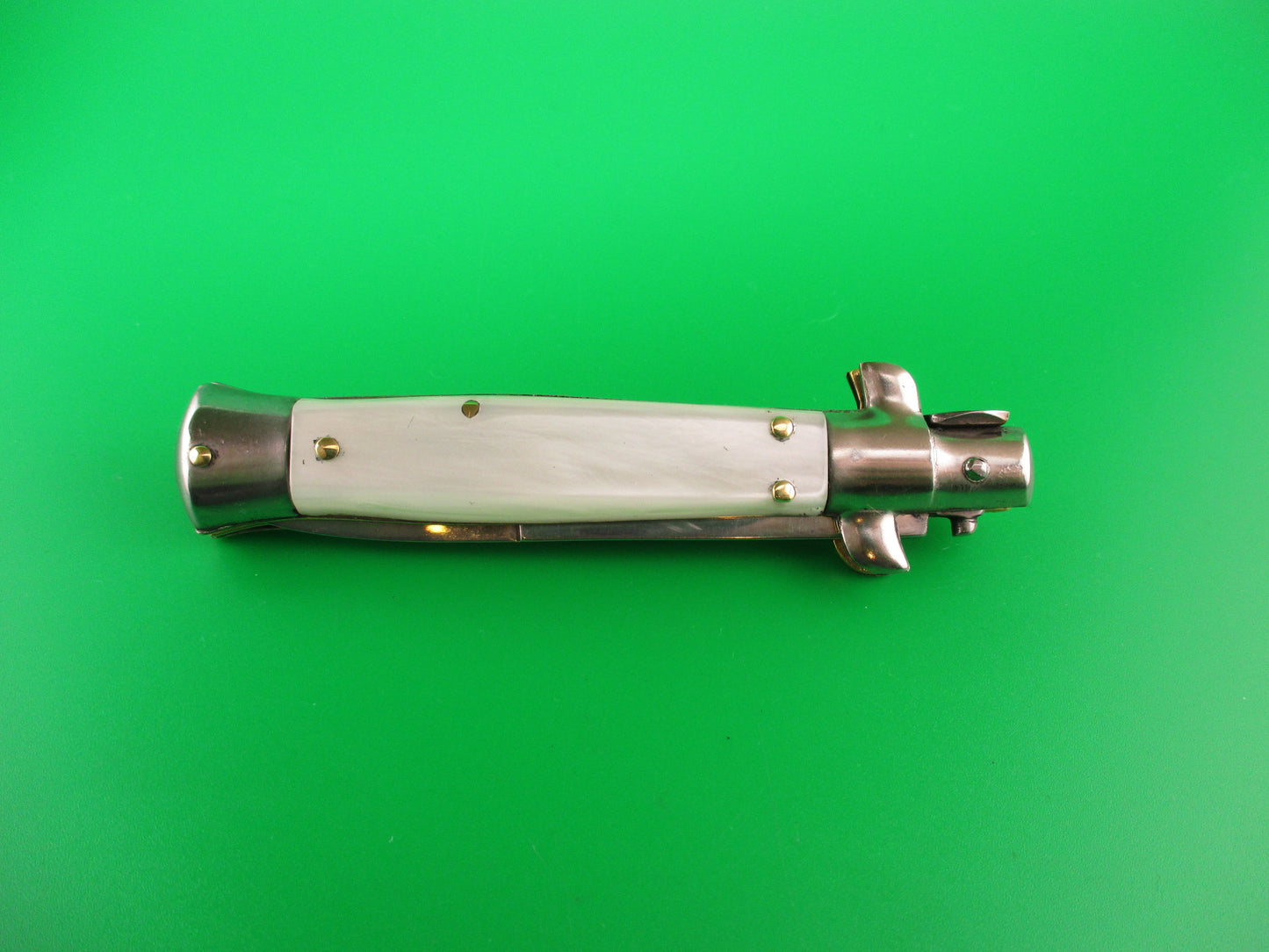 MANIAGO ITALY D.M. Dolphin 18cm Italian Picklock modern Pearlex automatic knife