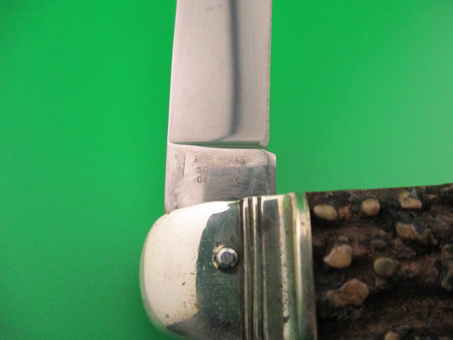 ROSTFREI KISSING CRANE 11cm German Lever Stag vintage automatic knife