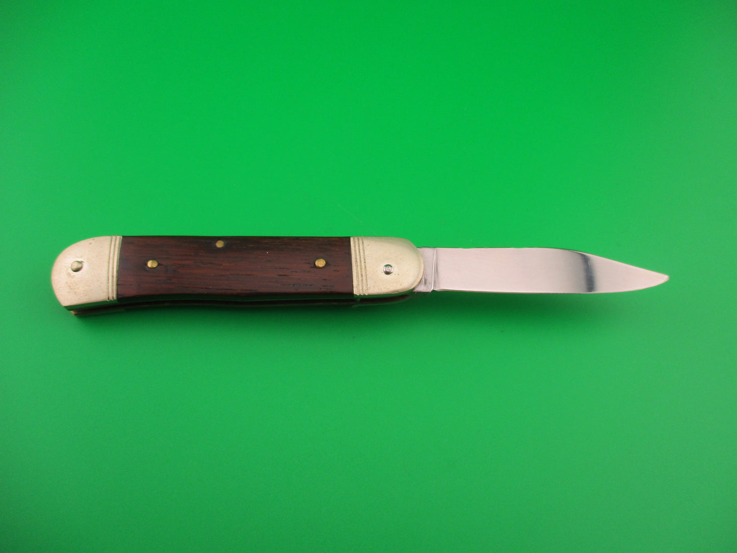 Hubertus Liliput 8cm German Lever Wood handled vintage automatic knife w file work