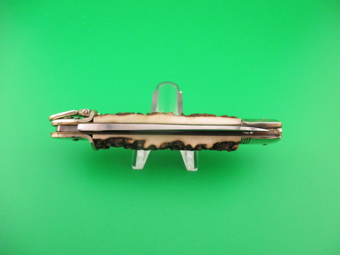 ROSTFREI KISSING CRANE 11cm German Lever Stag vintage automatic knife