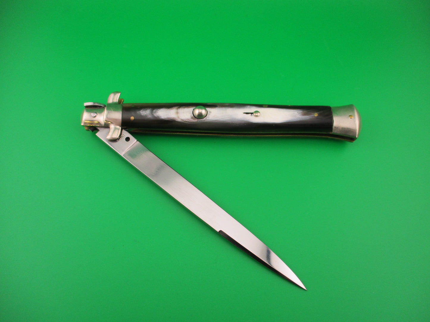 INOX 33cm Italian FAT Transitional Swedge Brazilian Horn Vintage 1960s automatic knife