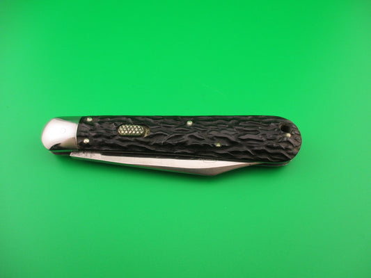 Flylock Hunter 11000 Black Wormgroove switchblade knife w/ Strong ETCH