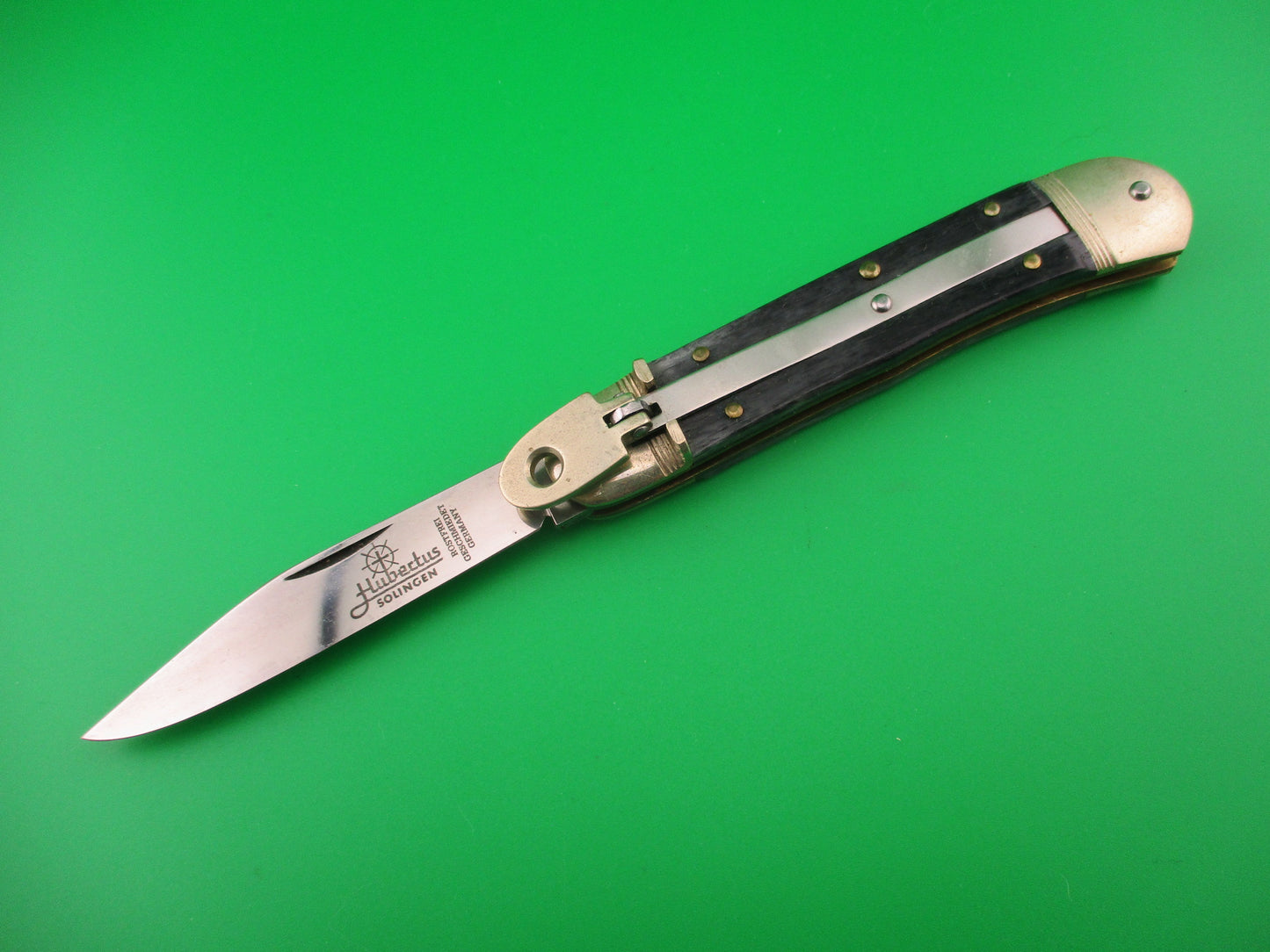 Hubertus SOLINGEN 10cm German Lever Smooth Gray bone automatic knife