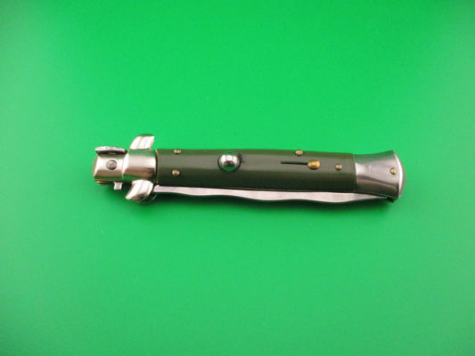 Italy Stainless 23cm Italian Swivel bolster KRIS Green 1990s automatic knife