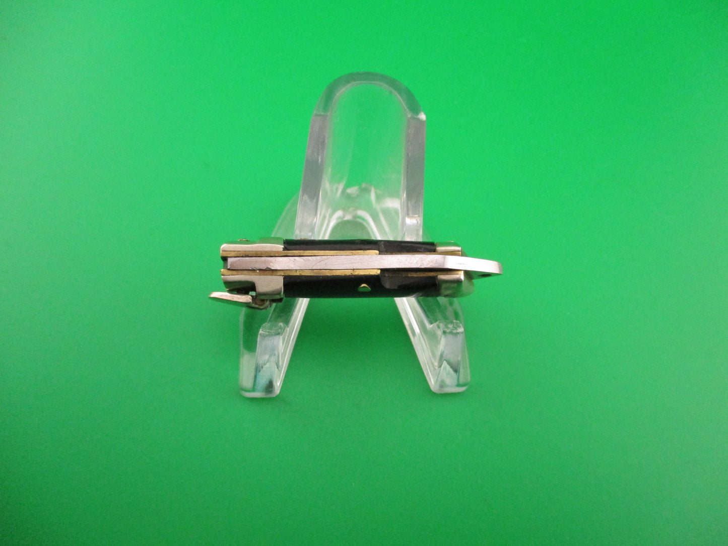 STAINLESS 7cm Japanese Mini Lever Slant Bolster automatic keychain knife