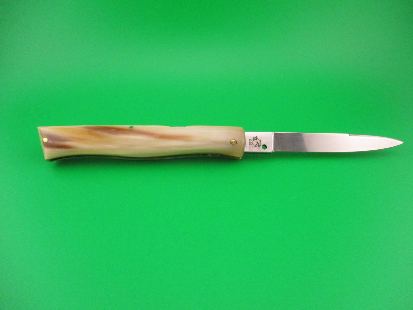 CEM MANIAGO 21cm Italian lockback Honey & Cream horn DM automatic knife