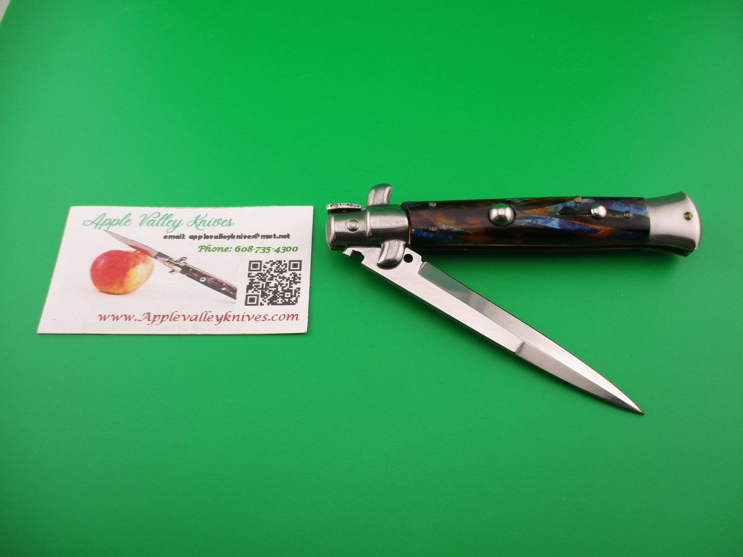 ITALY STAINLESS 22cm Italian Swivel bolster Wild Colors automatic knife