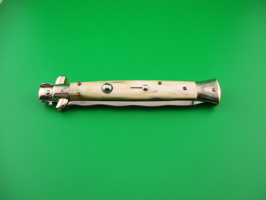 FRANK B ITALY 28cm Italian Picklock Stiletto Kris Honey & Cream Horn automatic knife