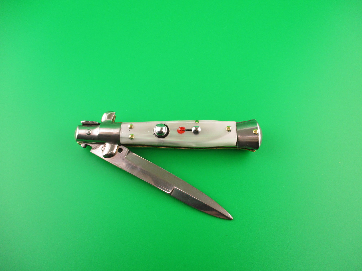 MANIAGO ITALY D.M. Dolphin 18cm Italian Picklock modern Pearlex automatic knife