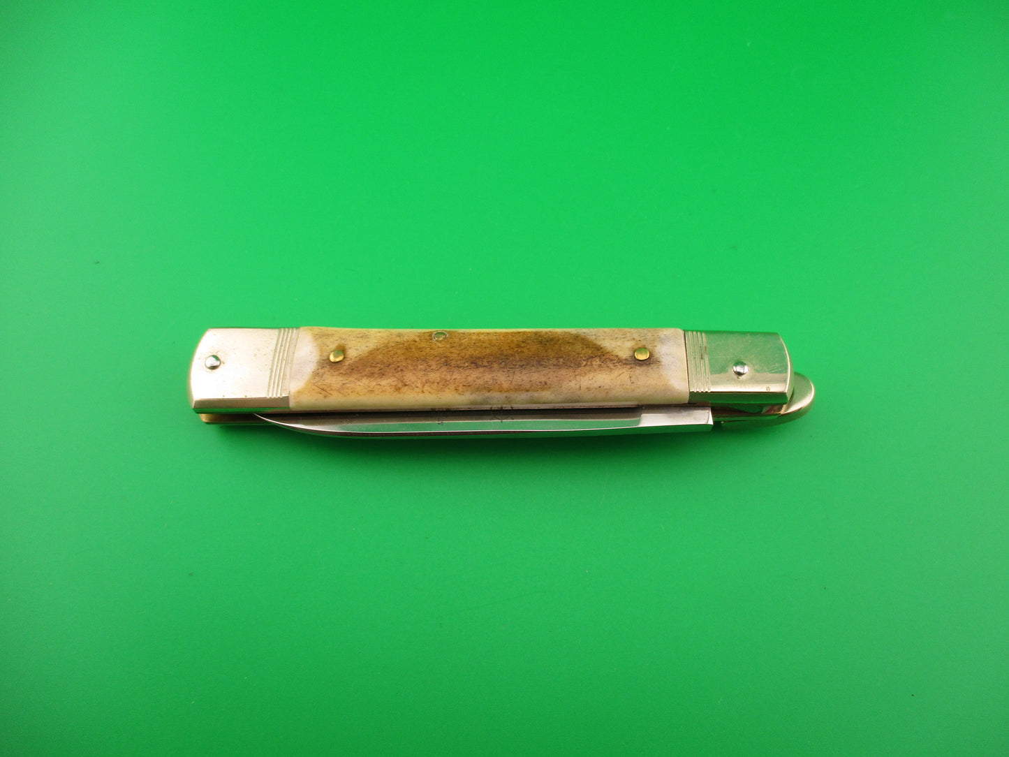 Hubertus Falcon Center 11cm German Lever Stag Falconer's automatic knife