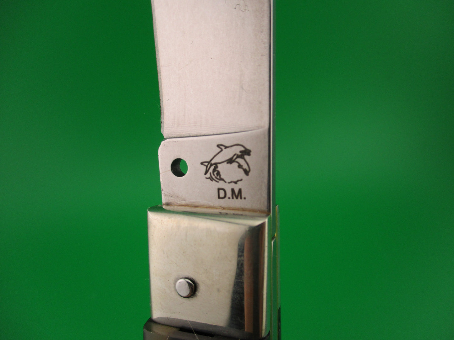 DM Dolphin 20cm Italian Humpback Red Dot Hunter Brazilian horn automatic knife
