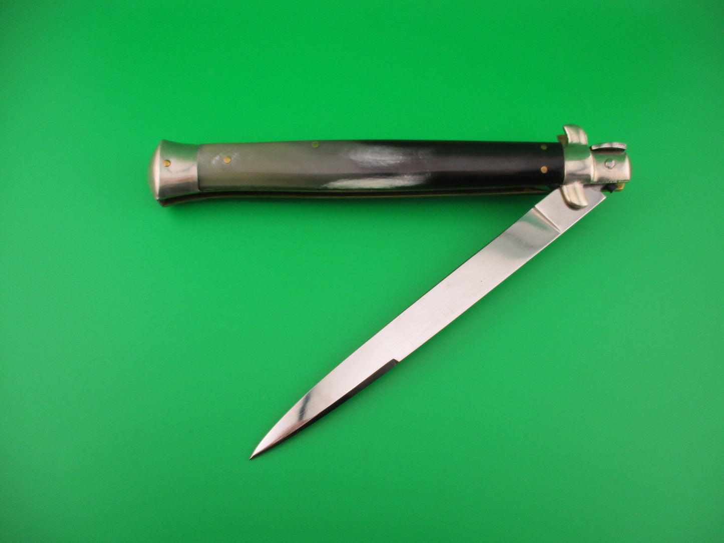 INOX 33cm Italian FAT Transitional Swedge Brazilian Horn Vintage 1960s automatic knife