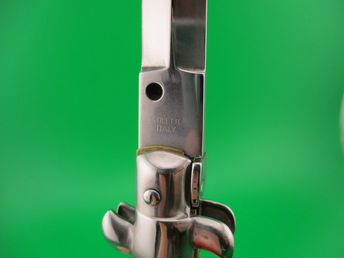 STILETTO ITALY 28cm Italian Swivel bolster Dagger Pink Acrylic automatic knife