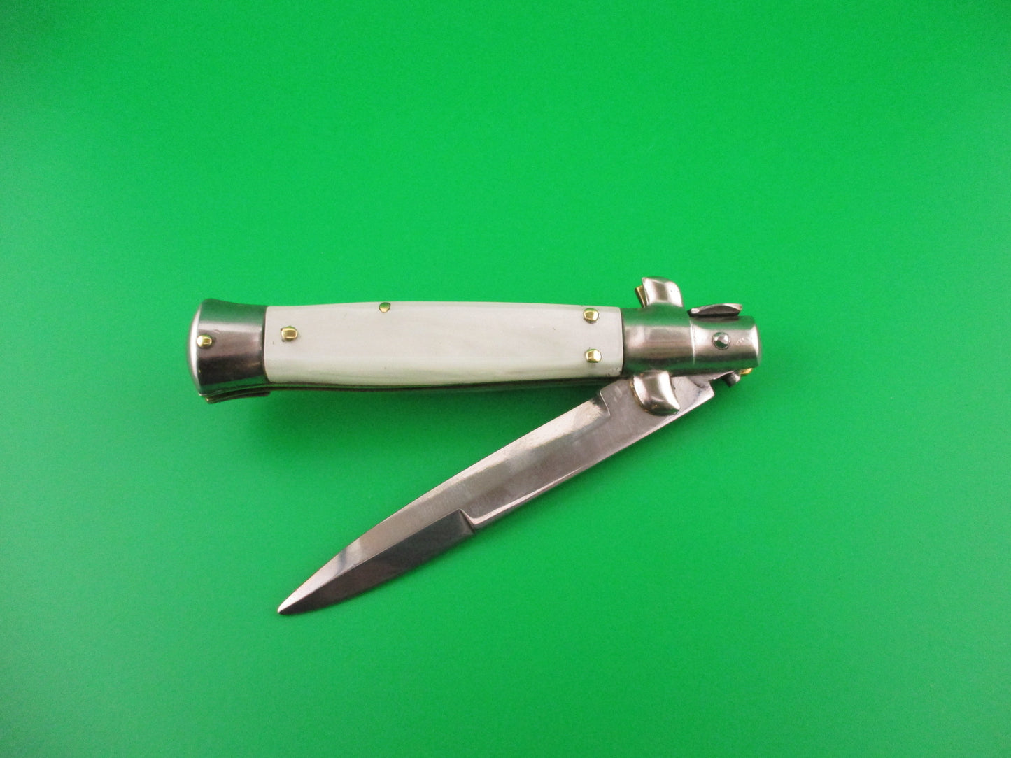 MANIAGO ITALY D.M. Dolphin 18cm Italian Picklock modern Pearlex automatic knife