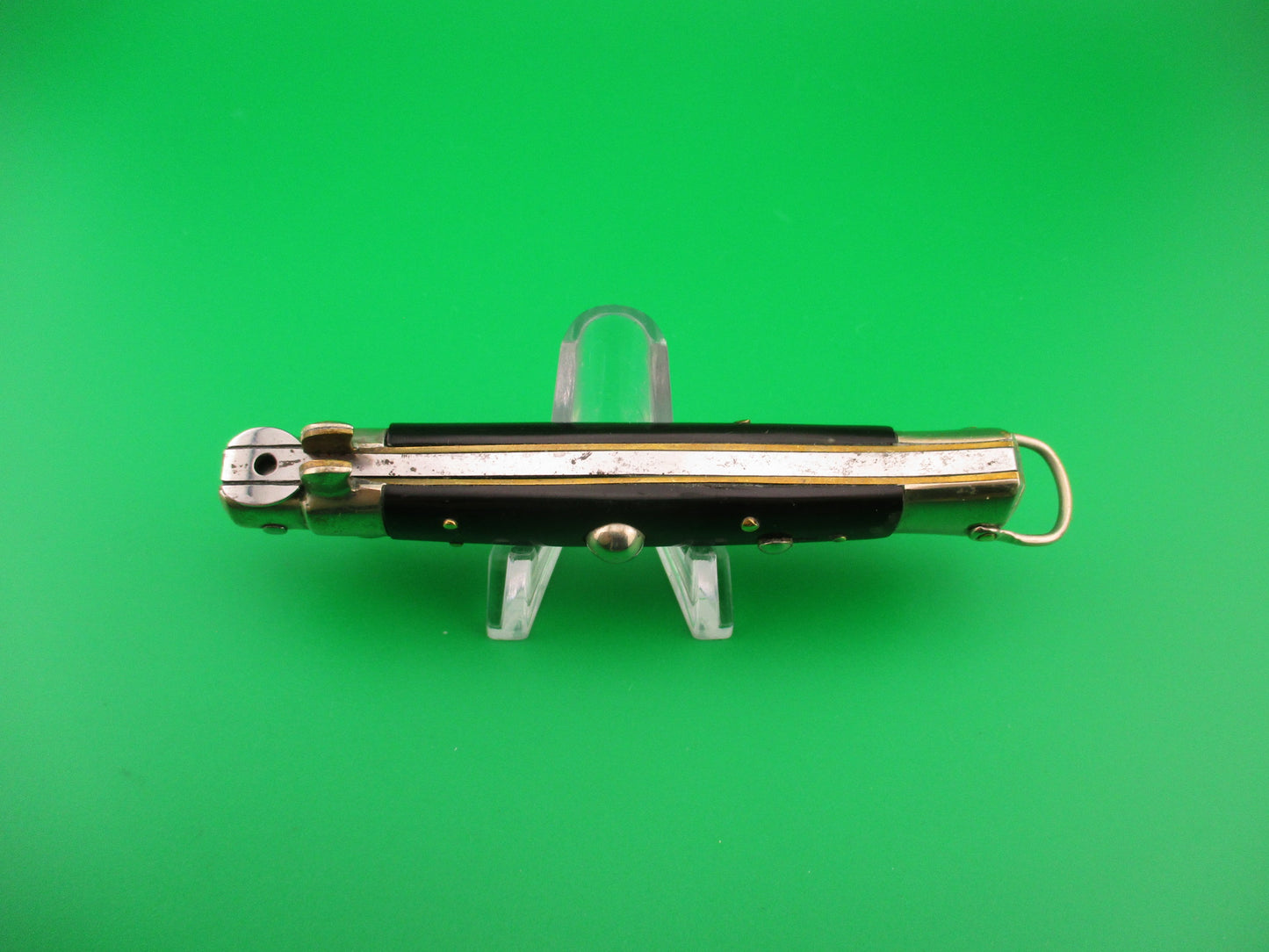 MAURO MARIO 20cm Italian Picklock 1950s bayonet automatic knife w lanyard