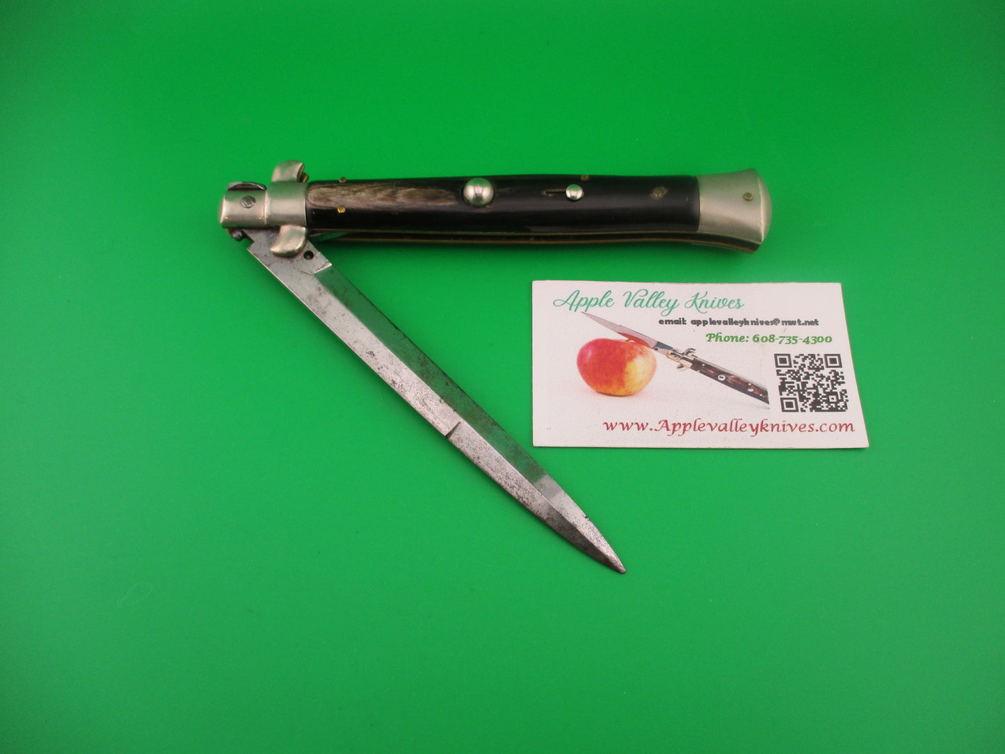 No Stamp 28cm Italian Picklock 1950s Vintage Bayonet Horn automatic knife NICE