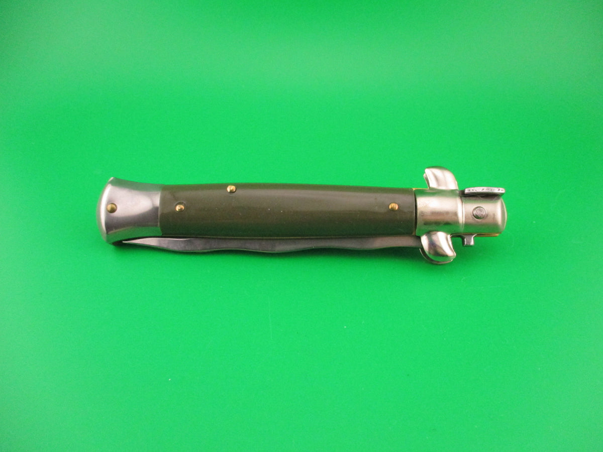 Italy Stainless 23cm Italian Swivel bolster KRIS Green 1990s automatic knife