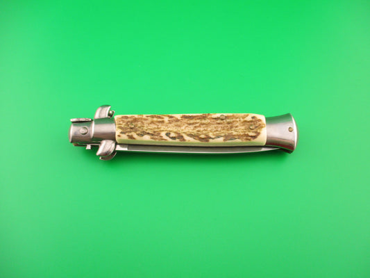 STAINLESS (slant) UD96A000103 PATENT 23cm Italian Stiletto bolster release switchblade