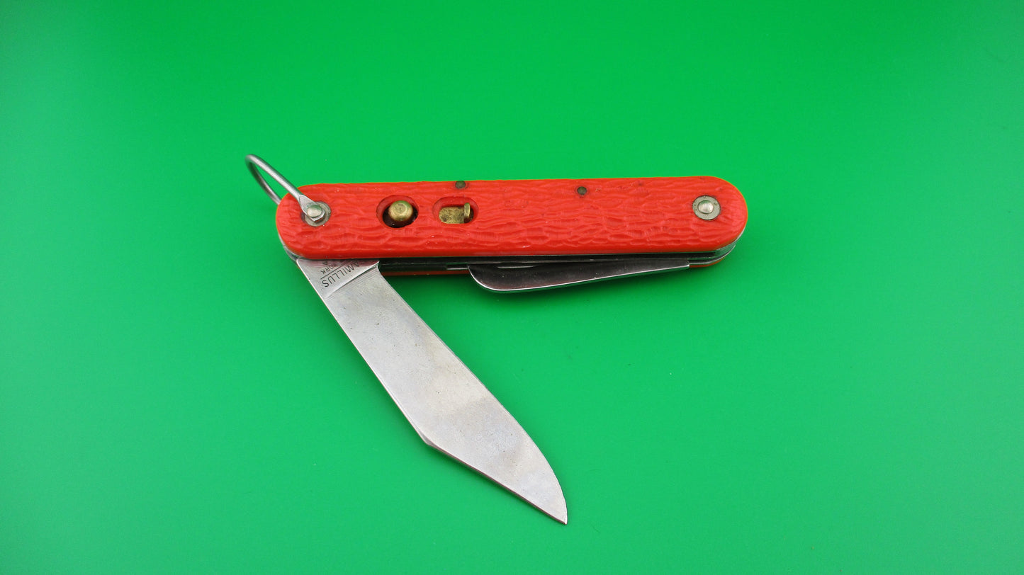 CAMILLUS vintage MC1 Orange paratrooper automatic knife with hook blade