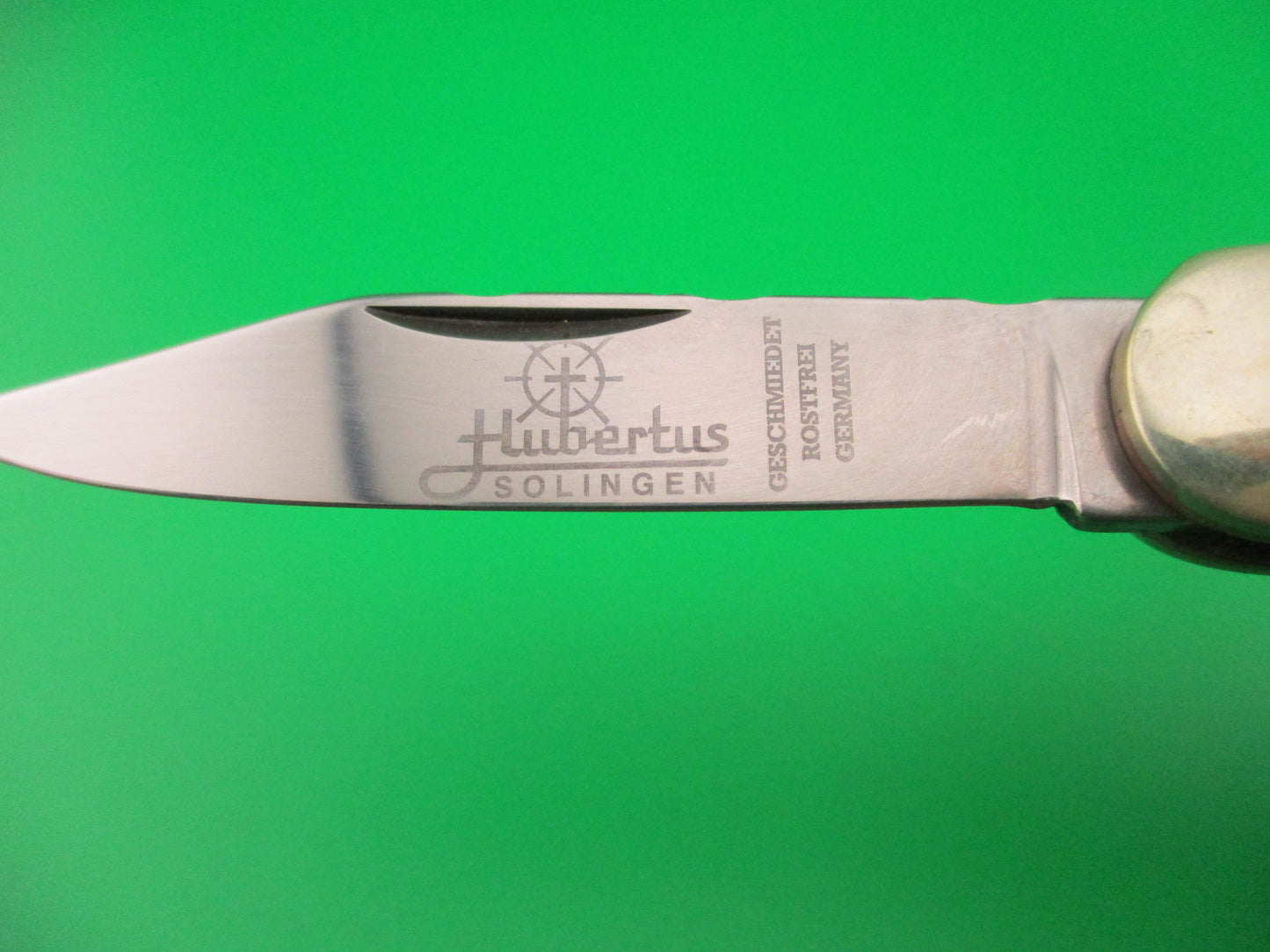 Hubertus Liliput 8cm German Lever Wood handled vintage automatic knife w file work
