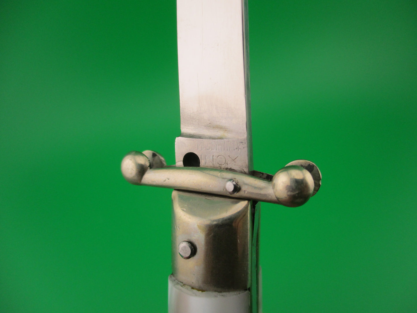 MADE IN ITALY INOX 18cm Italian Swing Guard Pearlex Red Dot vintage automatic knife