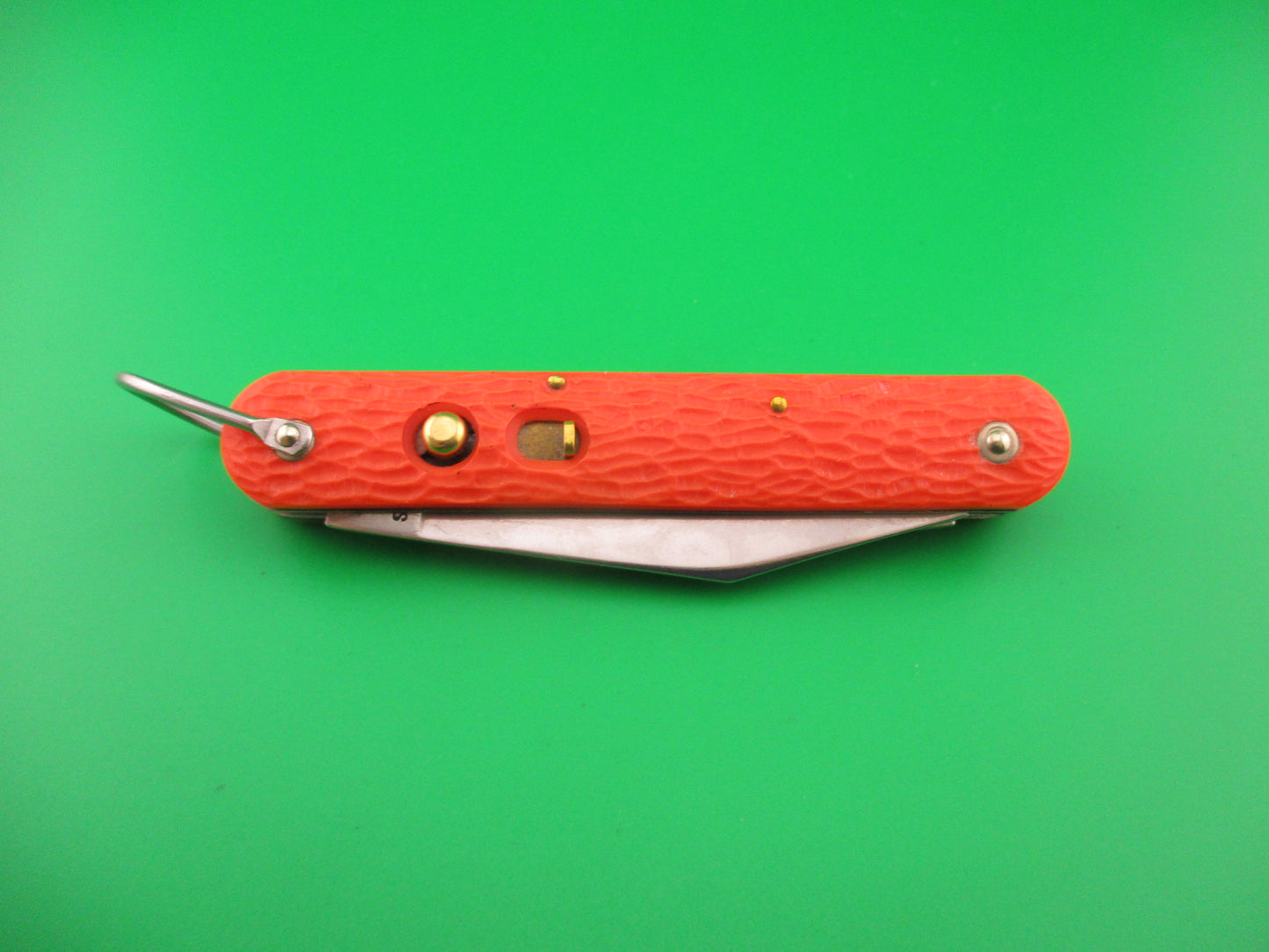 CAMILLUS vintage MC1 Orange paratrooper automatic knife with 2nd manual blade