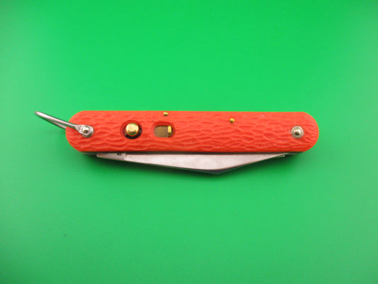 CAMILLUS vintage MC1 Orange paratrooper automatic knife with 2nd manual blade