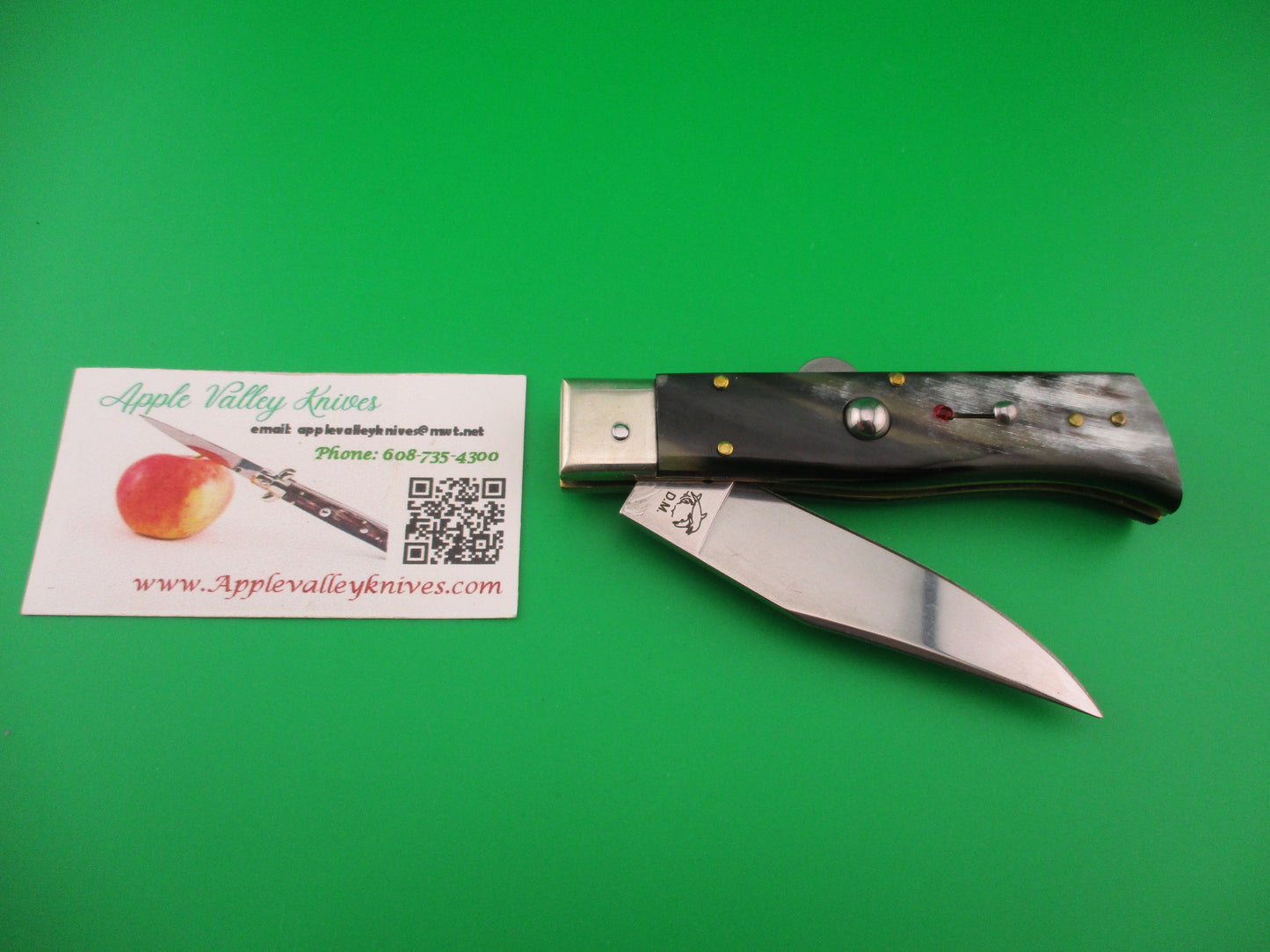 DM Dolphin 20cm Italian Humpback Red Dot Hunter Brazilian horn automatic knife