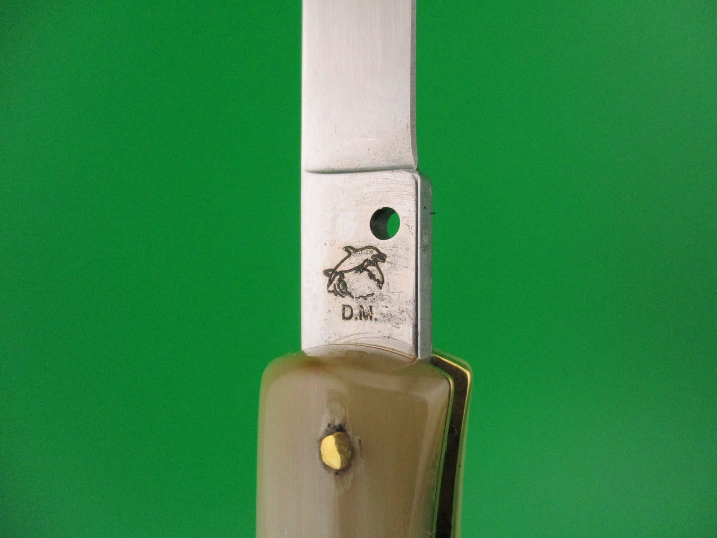 CEM MANIAGO 21cm Italian lockback Honey & Cream horn DM automatic knife