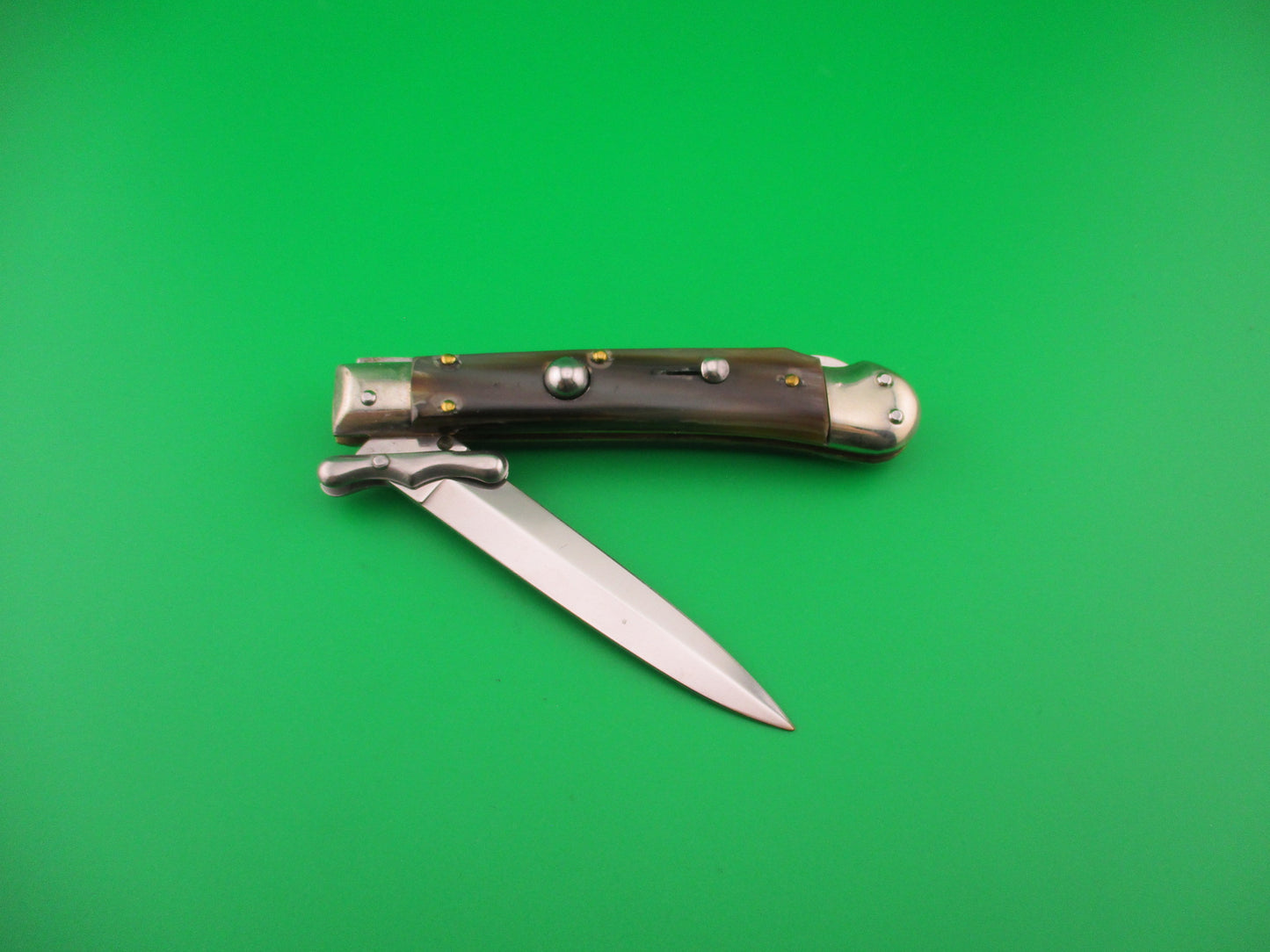 ROSTFREI 19cm Italian Medici Horn Swing guard dagger automatic knife