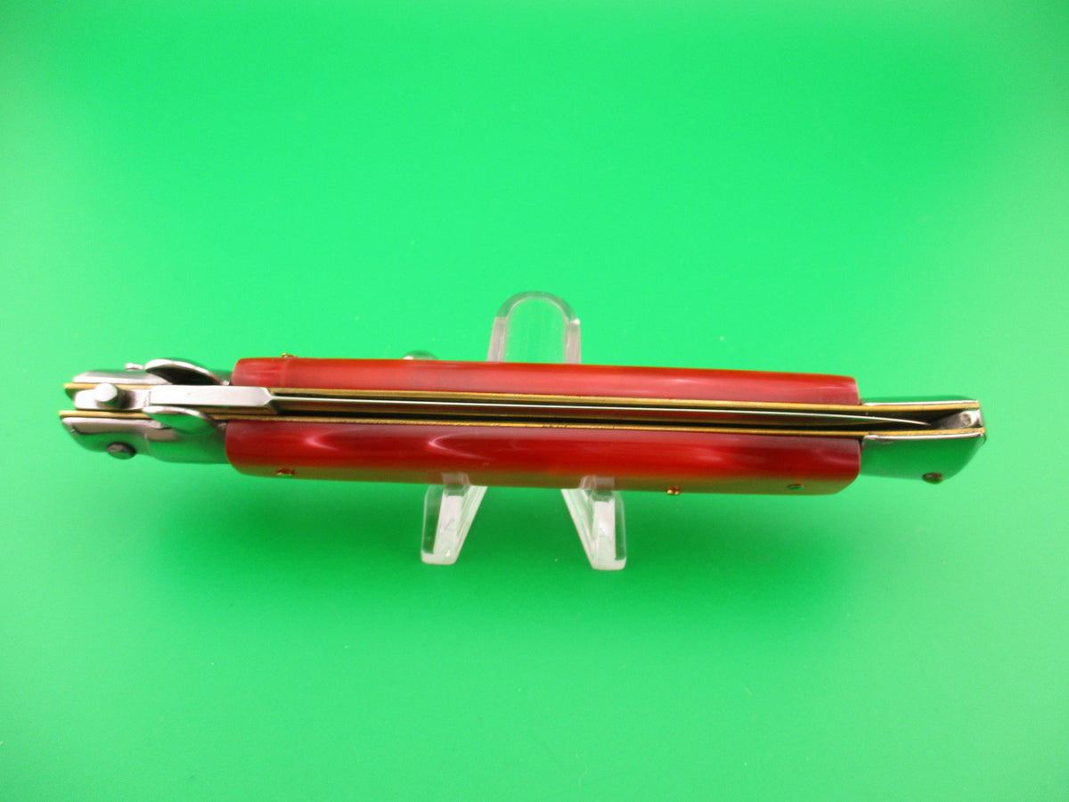 STILETTO ITALY 28cm Italian Swivel bolster Dagger Pink Acrylic automatic knife