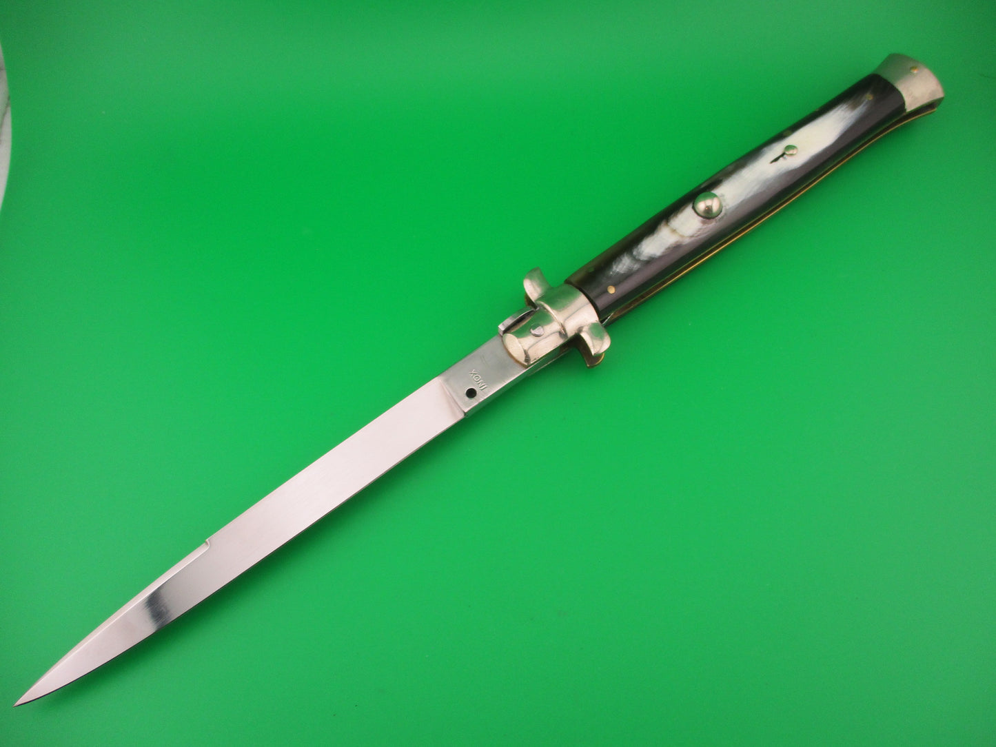 INOX 33cm Italian FAT Transitional Swedge Brazilian Horn Vintage 1960s automatic knife