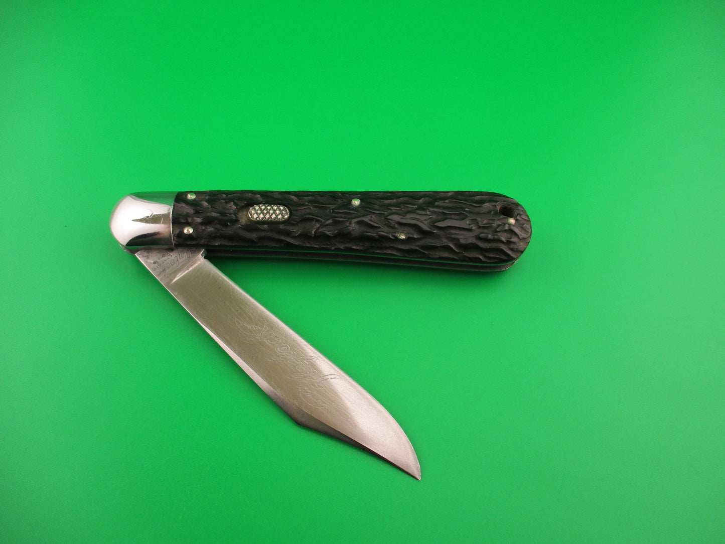 Flylock Hunter 11000 Black Wormgroove switchblade knife w/ Strong ETCH