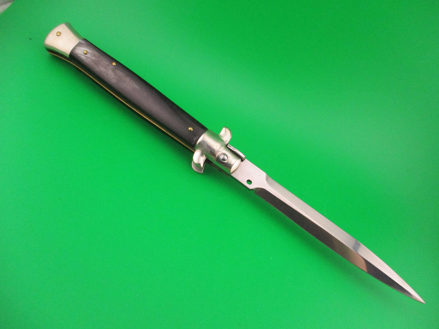 LATAMA WALT'S 28cm Classic Dark Horn Dagger Grind switchblade knife 5mm