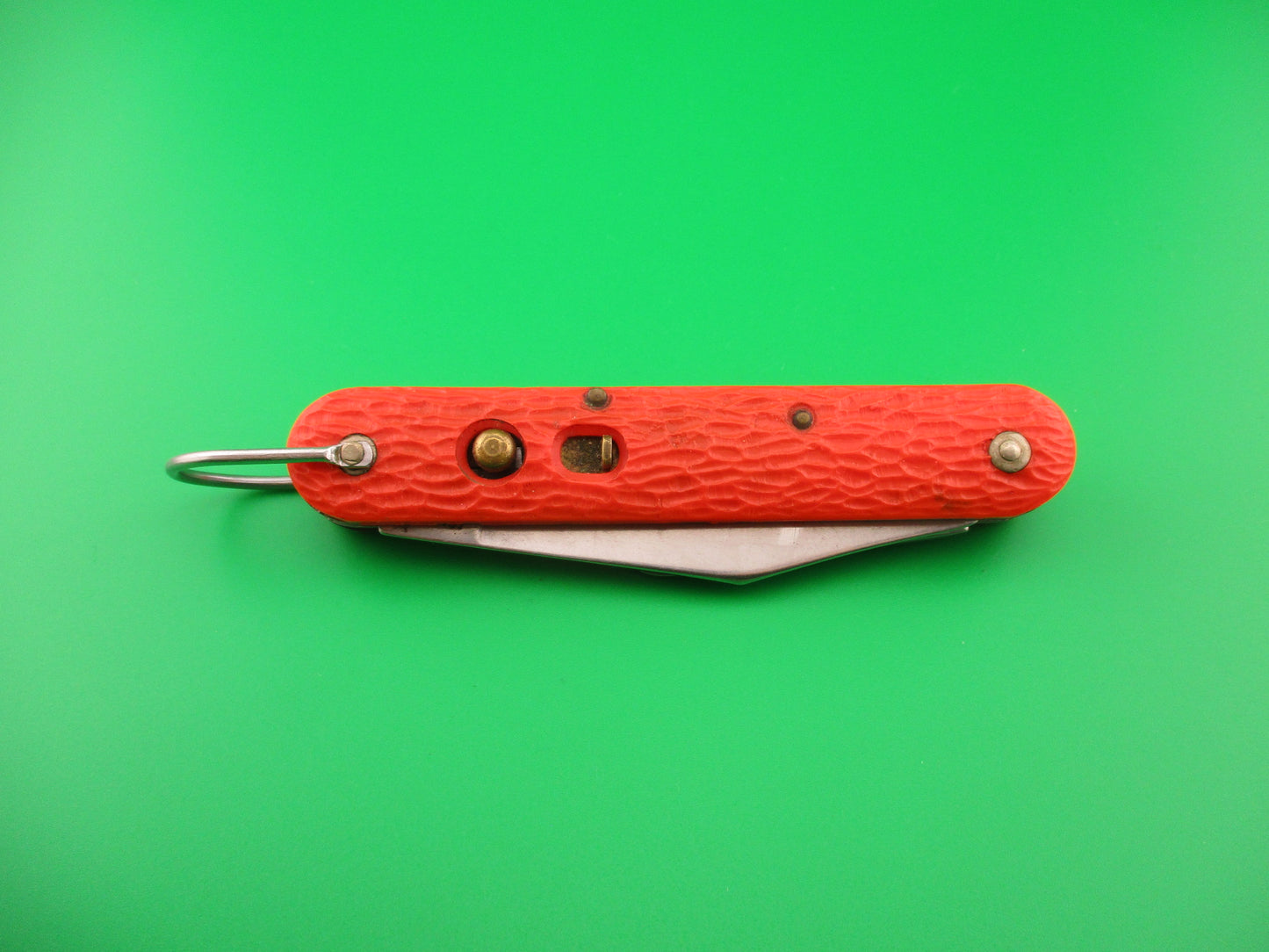 CAMILLUS vintage MC1 Orange paratrooper automatic knife with hook blade