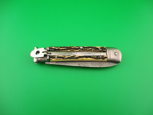A CENTAZZO MANIAGO 20cm Italian Shell puller Imitation stag vintage automatic knife