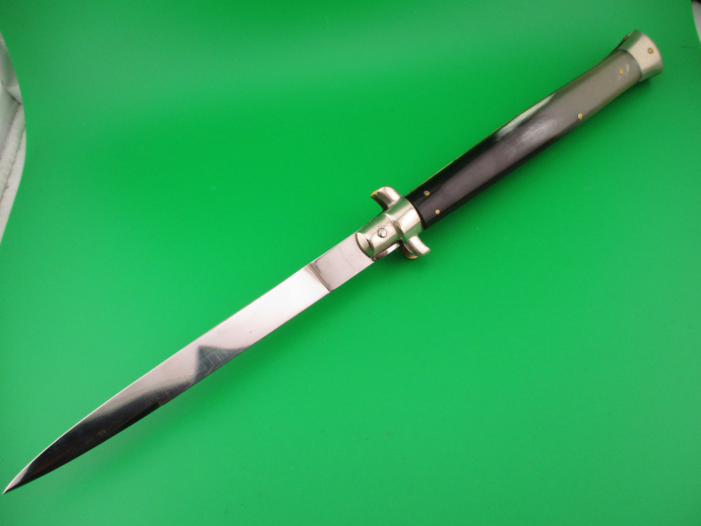 INOX 33cm Italian FAT Transitional Swedge Brazilian Horn Vintage 1960s automatic knife