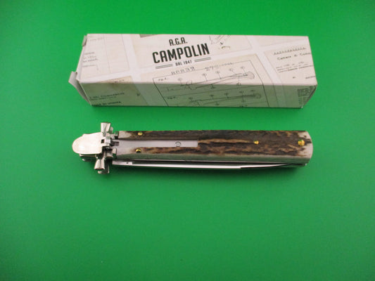 AGA CAMPOLIN Dominus 23cm Stag Lever automatic knife new in box