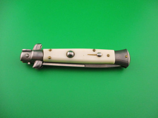 FRANK B ITALY 23cm Italian Swivel bolster white camel bone automatic knife