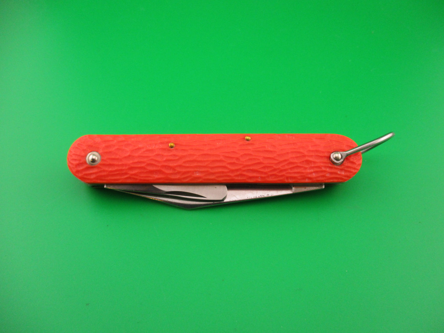CAMILLUS vintage MC1 Orange paratrooper automatic knife with 2nd manual blade